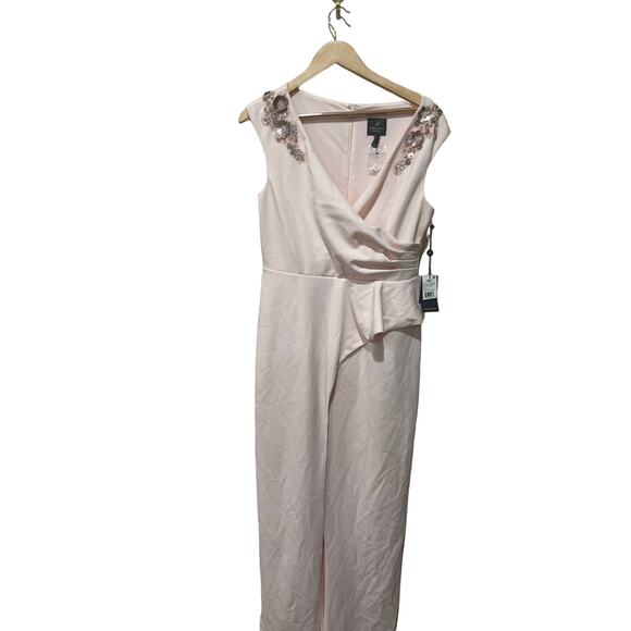 Adrianna Papell Blush Draped Long Dress Size 12 New with‎ Tags - Picture 5 of 8